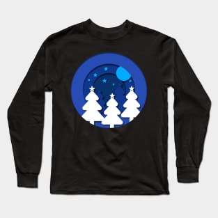 Holy Night Christmas papercut Long Sleeve T-Shirt